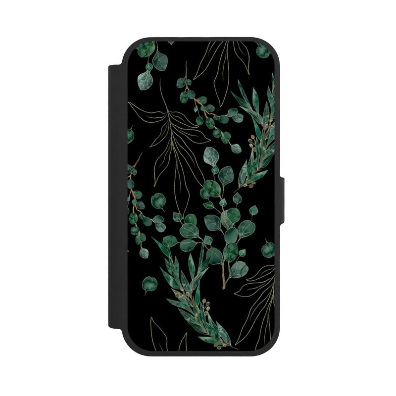 iPhone 17 NIVOflip Eukalyptusblätter schwarz