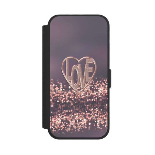 Apple iPhone 17 NIVOflip LOVE Glitzerrosa