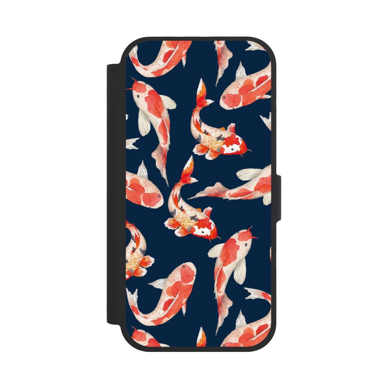 iPhone 17 NIVOflip Koi auf blauem Hintergrund