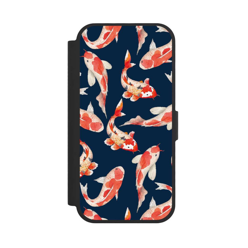 iPhone 17 NIVOflip Koi auf blauem Hintergrund