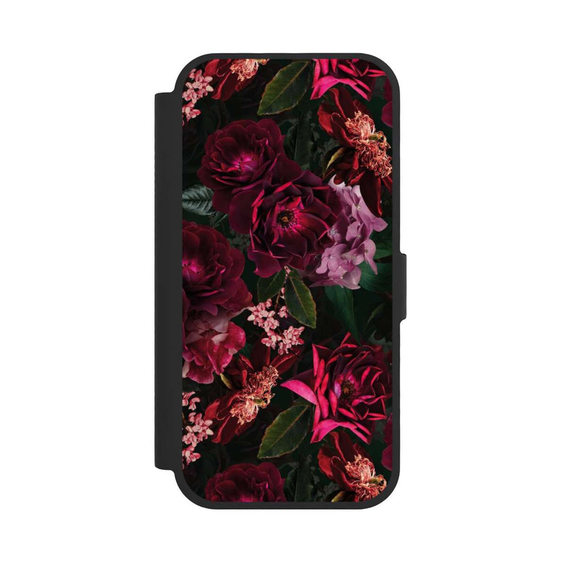 iPhone 17 NIVOflip Dark Red and Pink Flowers