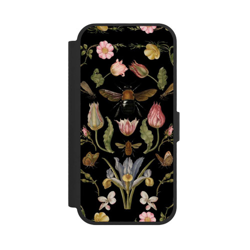 Apple iPhone 17 NIVOflip Wildblumen und Biene Schwarz