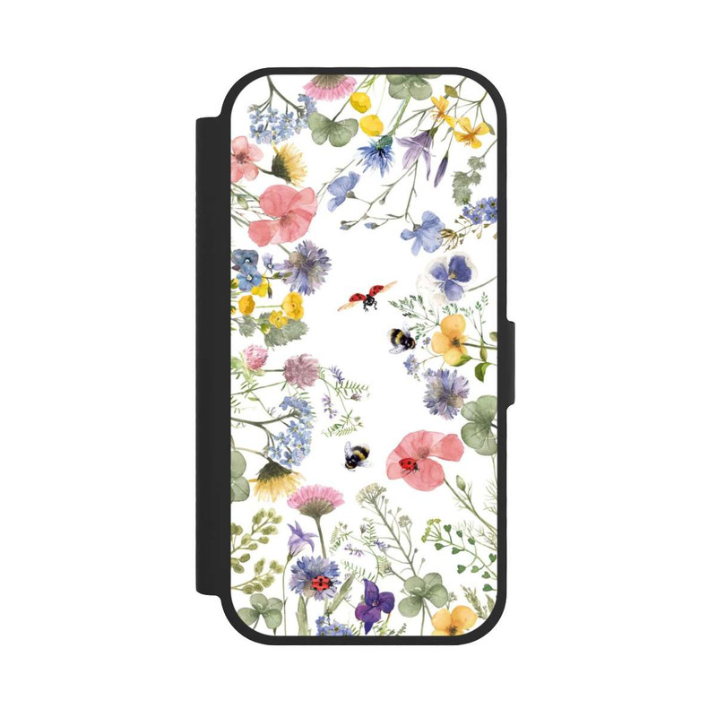 iPhone 17 NIVOflip Bunte Frühlingsblumen und Bienen