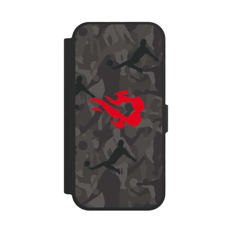 iPhone 17 NIVOflip Belgique Red Flames Camouflage Gris