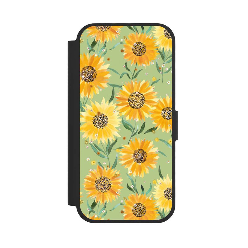 iPhone 17 NIVOflip Sonnenblumen grün