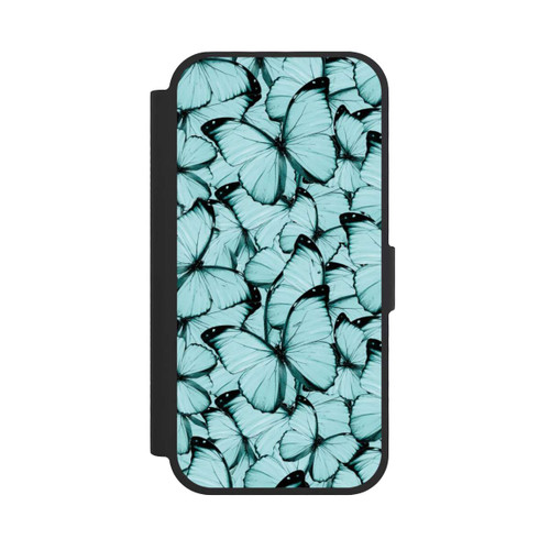 Apple iPhone 17 NIVOflip Teal Schmetterlinge