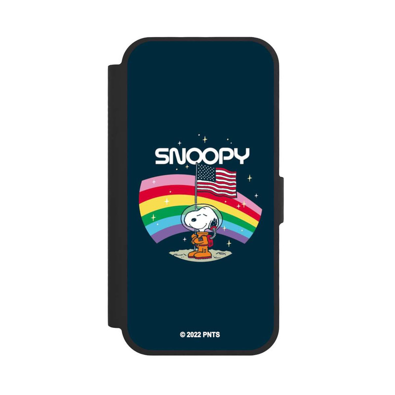 iPhone 17 NIVOflip Snoopy Weltraumreisender Regenbogen