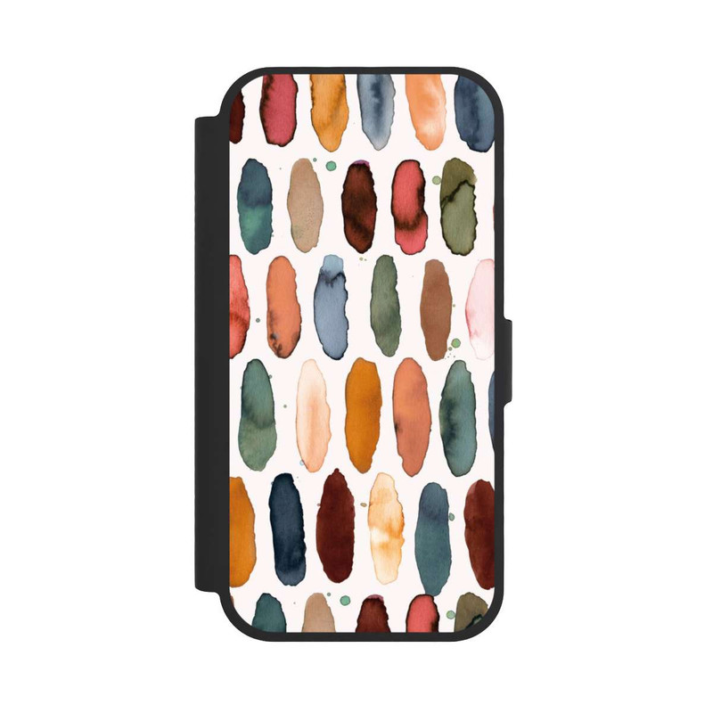 iPhone 17 NIVOflip Aquarellstriche aus mineralischem Terrakotta