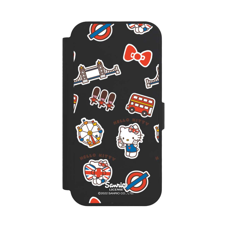 iPhone 17 NIVOflip Hello Kitty Badges de Londres transparents