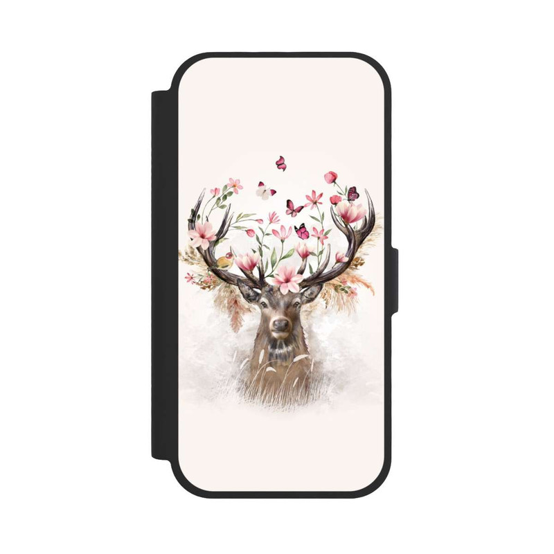 iPhone 17 NIVOflip Hirsch Blumen Geweih
