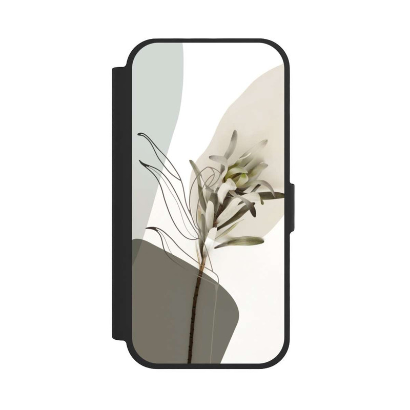 iPhone 17 NIVOflip Boho Line Art Olivgrün