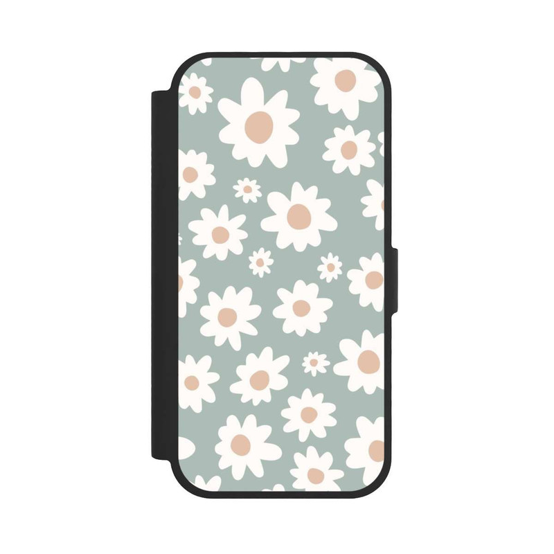 iPhone 17 NIVOflip Gänseblümchen Muster grün