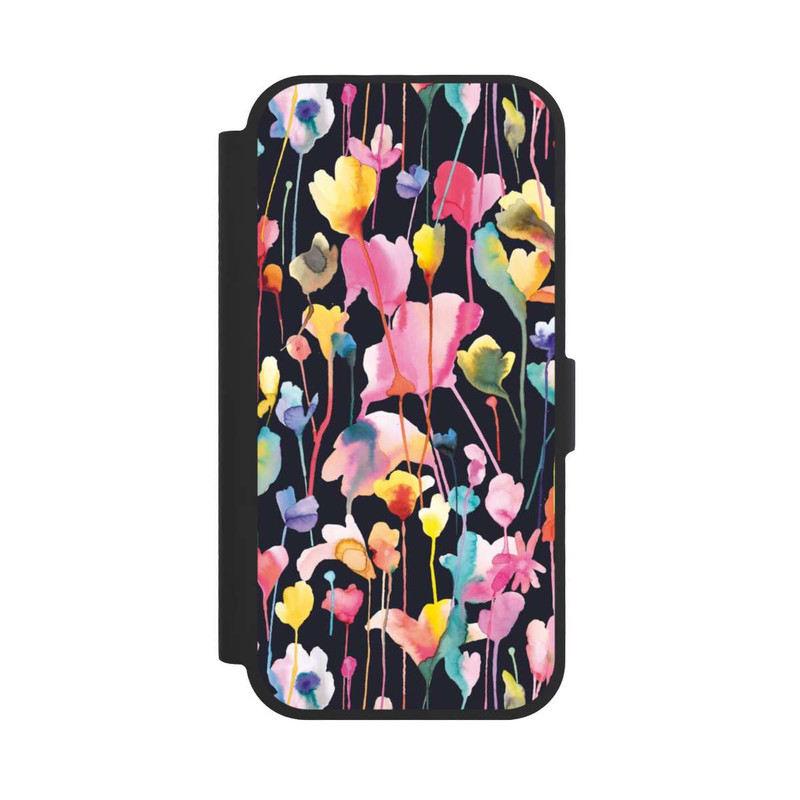 iPhone 17 NIVOflip Wildblumen schwarz
