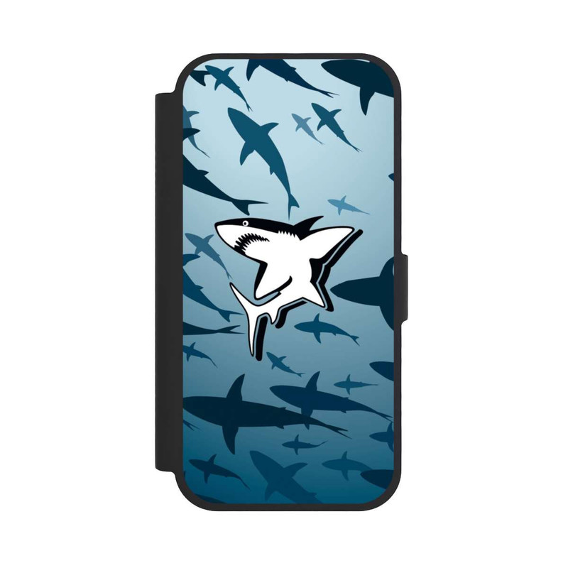 iPhone 17 NIVOflip Haie Muster Blau