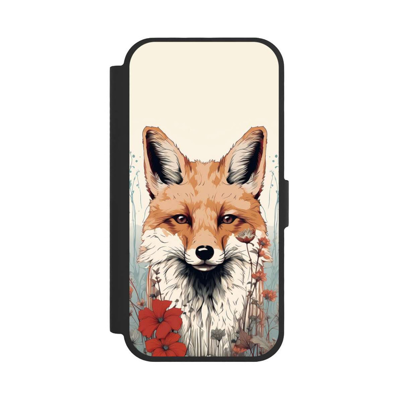 iPhone 17 NIVOflip Renard avec des fleurs