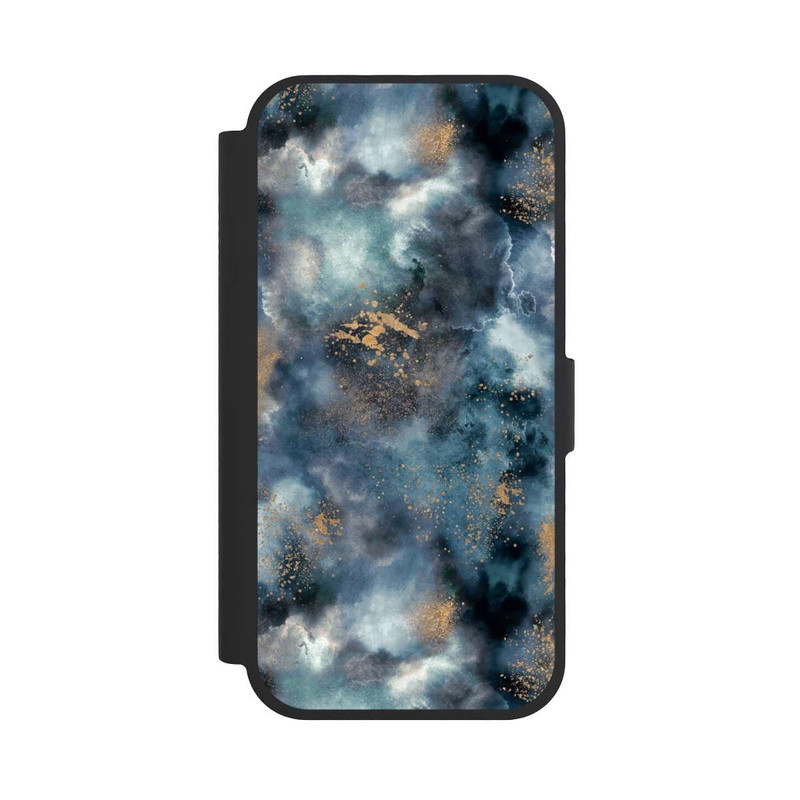 iPhone 17 NIVOflip Smoky Marble Watercolor Navy