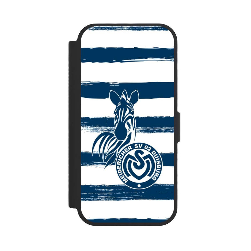 iPhone 17 NIVOflip MSV Duisburg Blau Weiß Gestreift