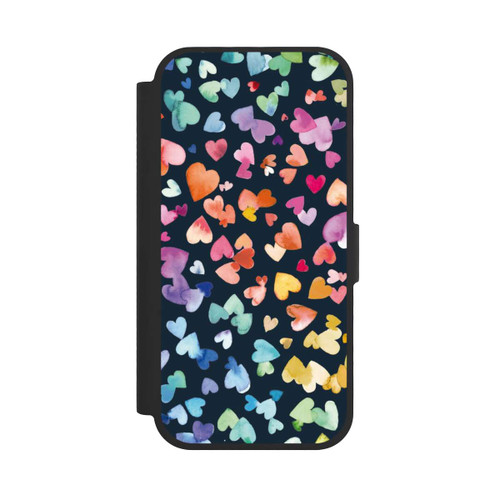 Apple iPhone 17 NIVOflip Valentinstag Herzen Schwarz