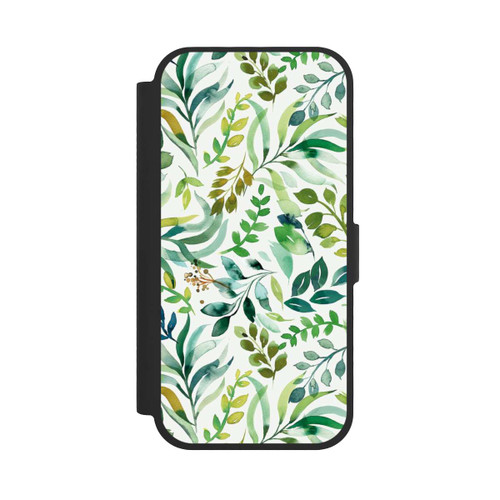 Apple iPhone 17 NIVOflip Aquarell Palmenblätter Botanisch Grün