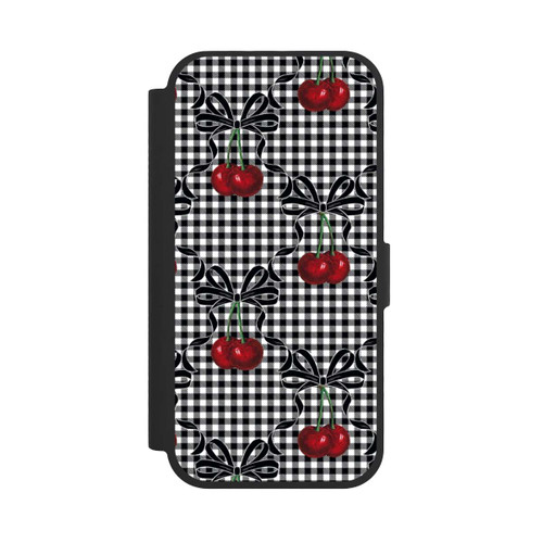 Apple iPhone 17 NIVOflip Cherry Pattern Black