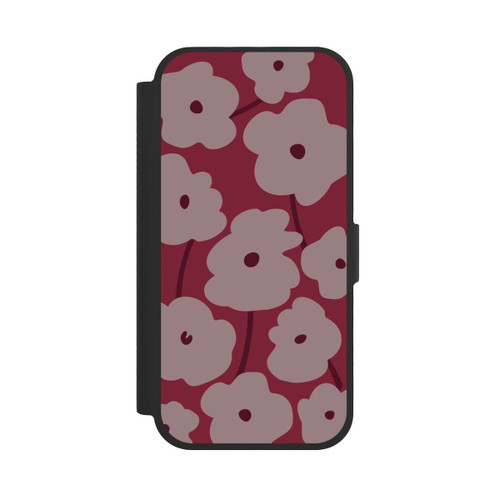 Apple iPhone 17 NIVOflip Minimalistische Blumen Bordeaux