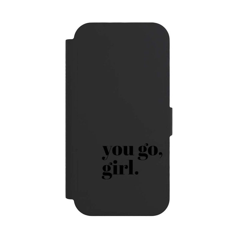iPhone 17 NIVOflip You Go Girl Schwarz Transparent