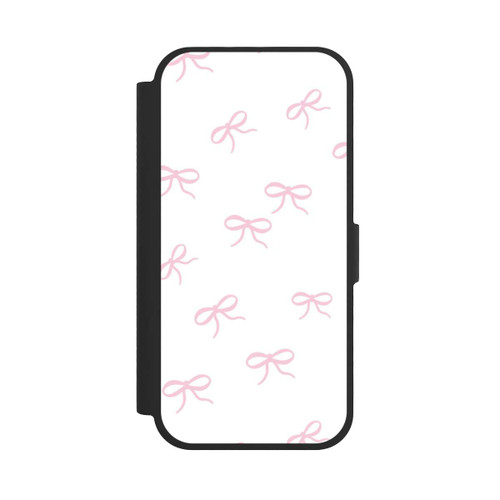 Apple iPhone 17 NIVOflip Schleifen Muster Rosa Weiß