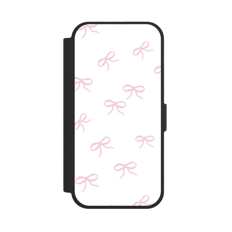 iPhone 17 NIVOflip Schleifen Muster Rosa Weiß