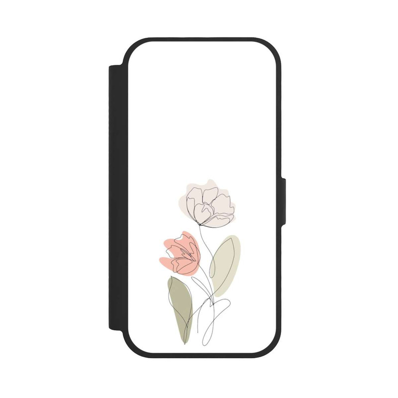 iPhone 17 NIVOflip Blume Line Art Beige