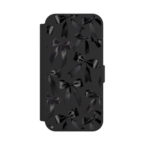 Apple iPhone 17 NIVOflip Schwarze Satinschleifen