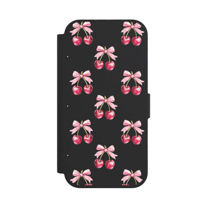 iPhone 17 NIVOflip Cherry Bow Pattern Transparent with AI