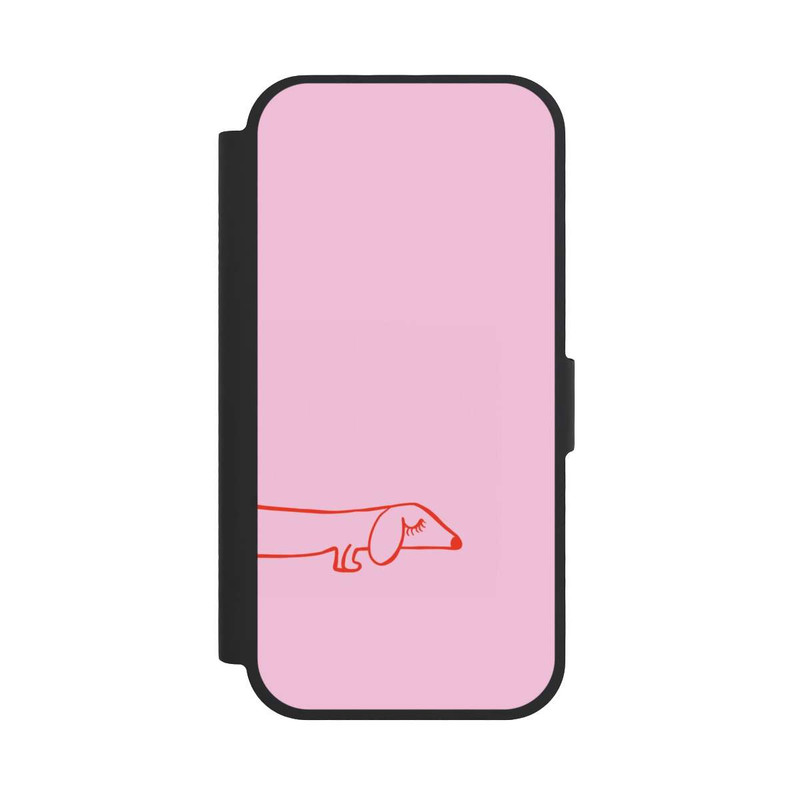 iPhone 17 NIVOflip Dachshund Illustration Pink