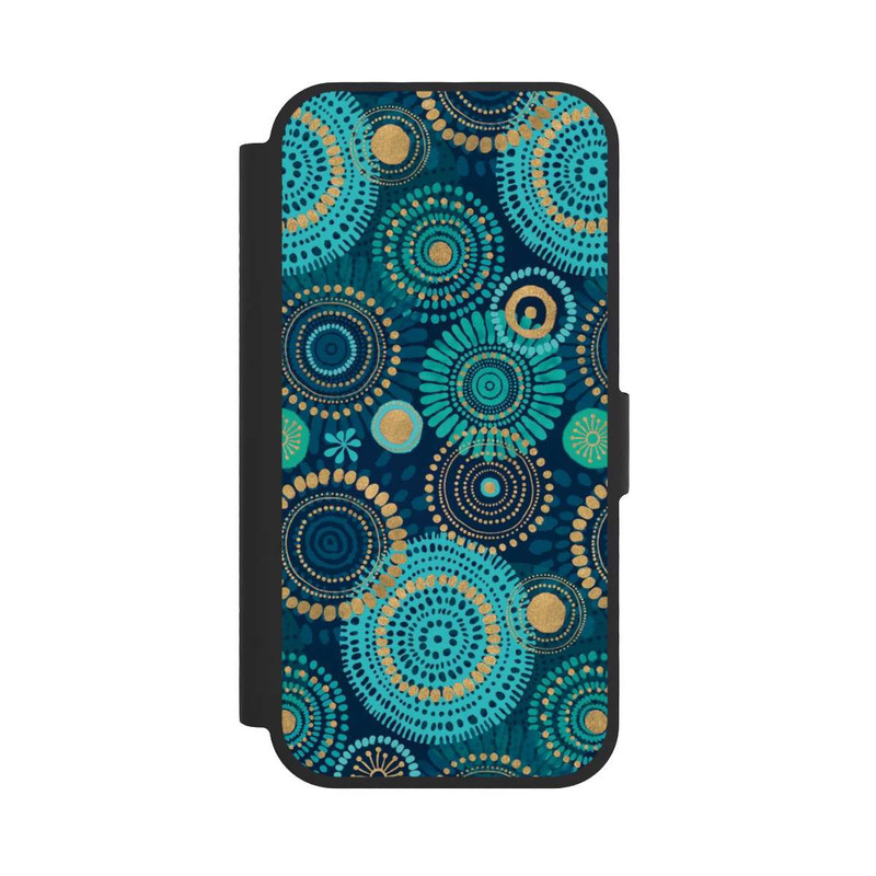 iPhone 17 NIVOflip Blockprint India Teal Gold