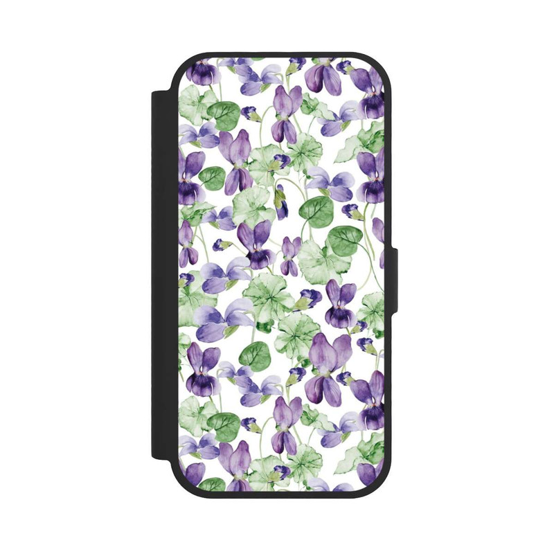 iPhone 17 NIVOflip Purple Wildflowers Pattern Watercolor