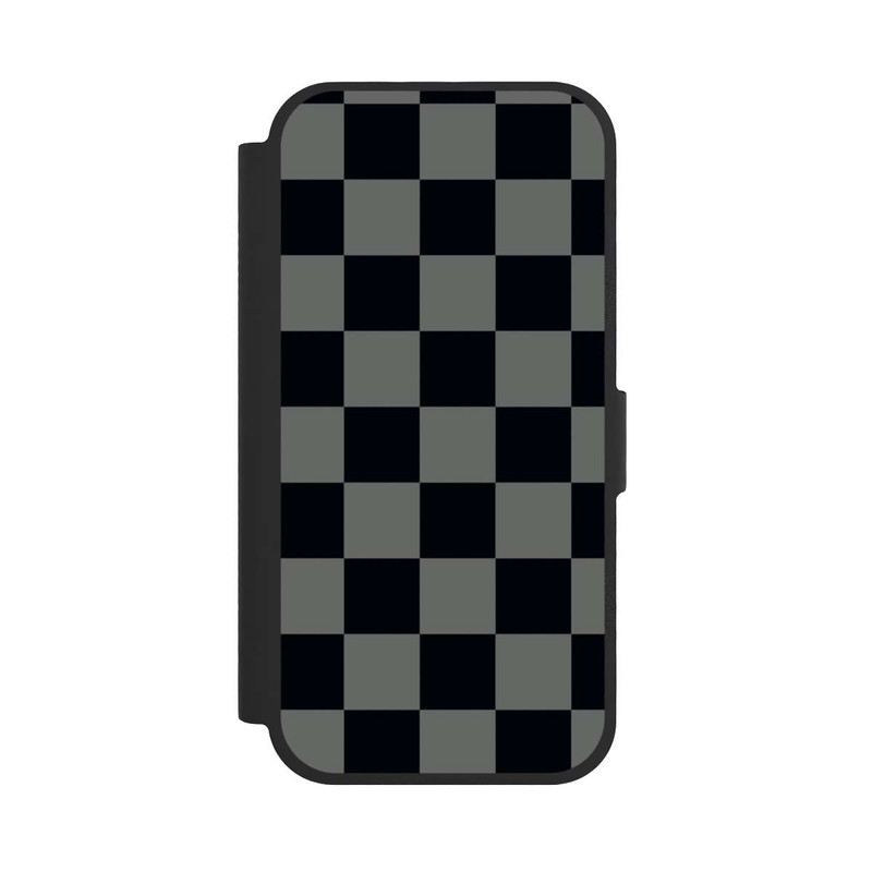 iPhone 17 NIVOflip Schachbrett Schwarz Grau