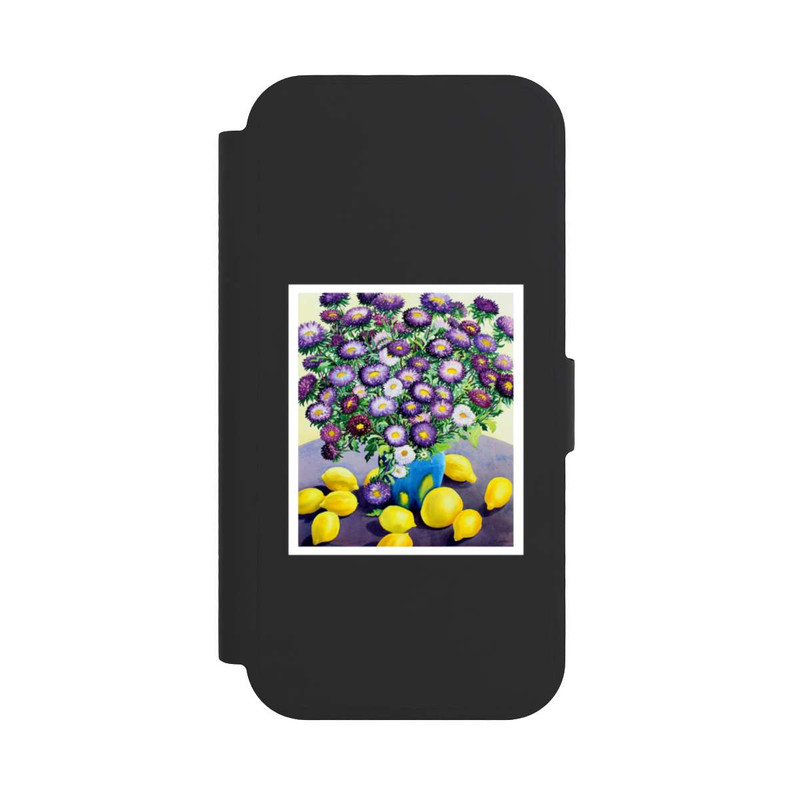 iPhone 17 NIVOflip Purple Asters and Lemons by Christopher Ryland