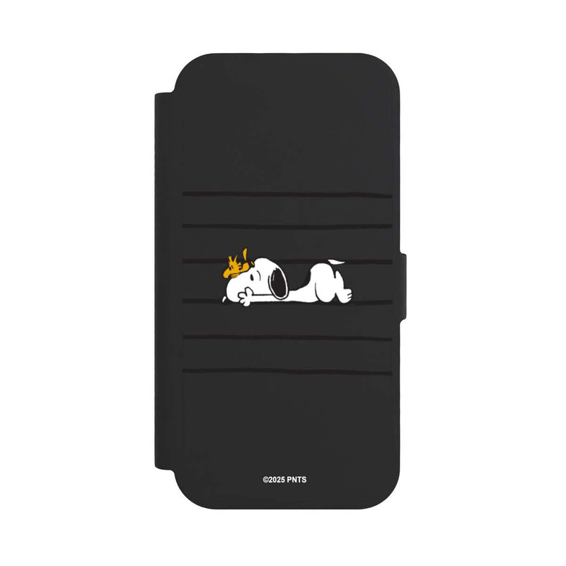 iPhone 17 NIVOflip Snoopy Woodstock Streifen Peanuts Transparent