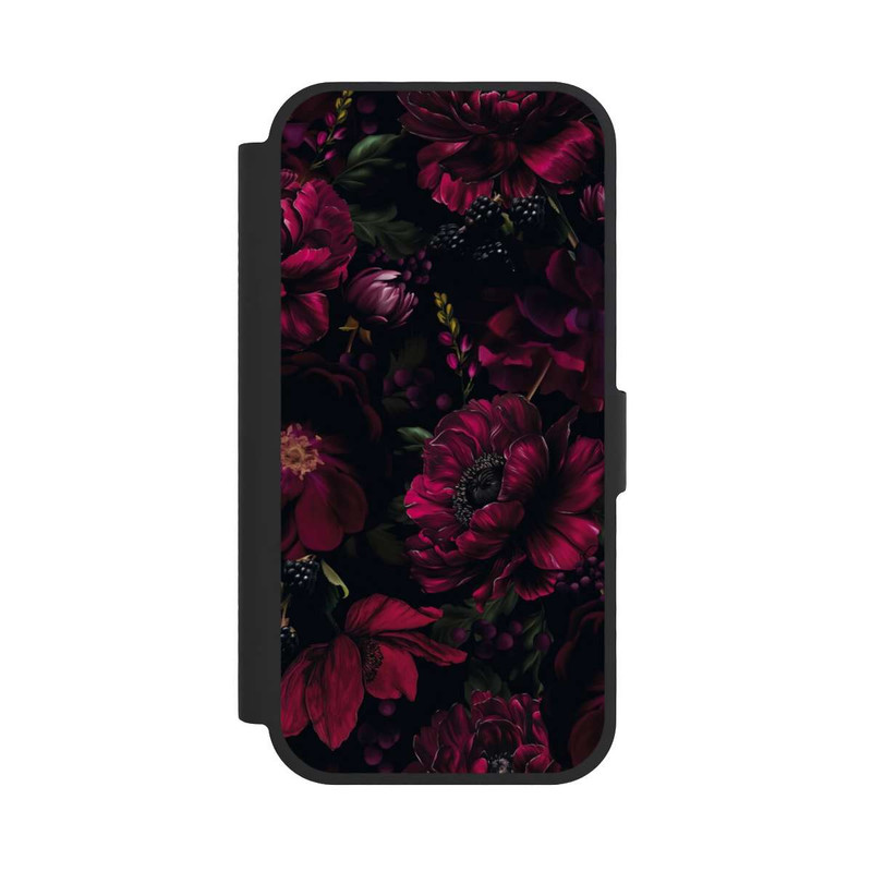 iPhone 17 NIVOflip Dunkle Rote Blumen Liebe