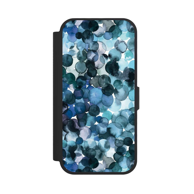 iPhone 17 NIVOflip Watercolor Dots Blue Pattern