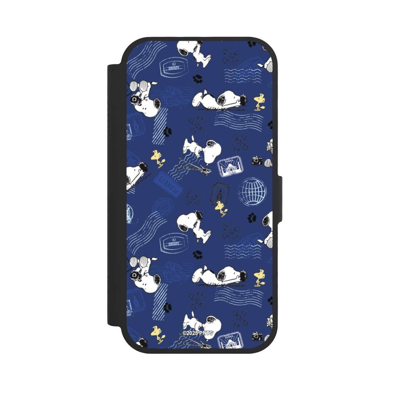 iPhone 17 NIVOflip Peanuts Travel Stamps Pattern Blue
