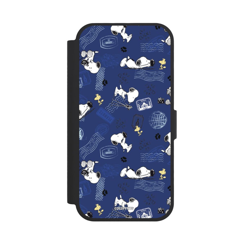 iPhone 17 NIVOflip Peanuts Travel Stamps Pattern Blue