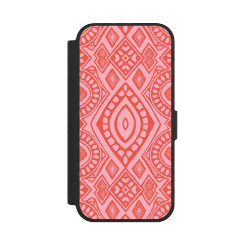 Apple iPhone 17 NIVOflip Boho Geometric Intricate Tribal Design in Shades of Pink
