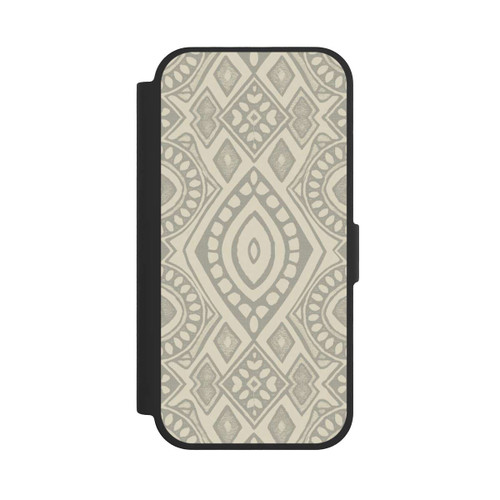 NIVOflip Boho Geometric Mosaic Pattern Neutral Grey and Beige