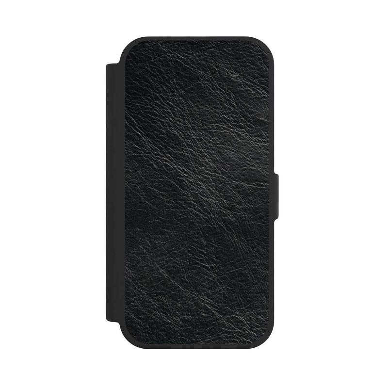 iPhone 17 NIVOflip Schwarzer Lederlook Hintergrund