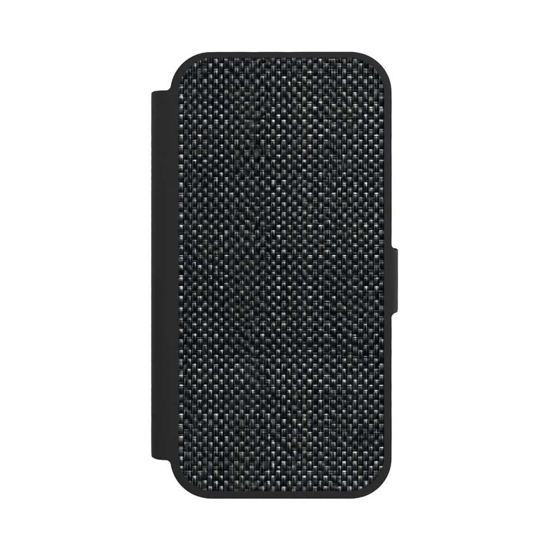 iPhone 17 NIVOflip Tissu Noir Abstrait