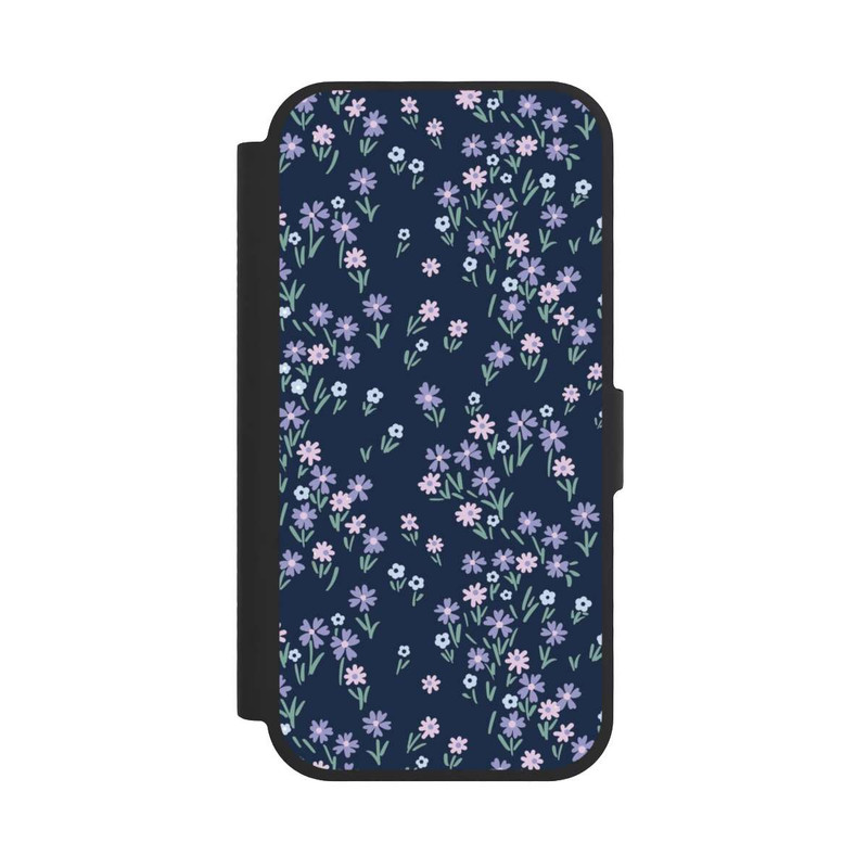 iPhone 17 NIVOflip Dark Blue Floral Theme