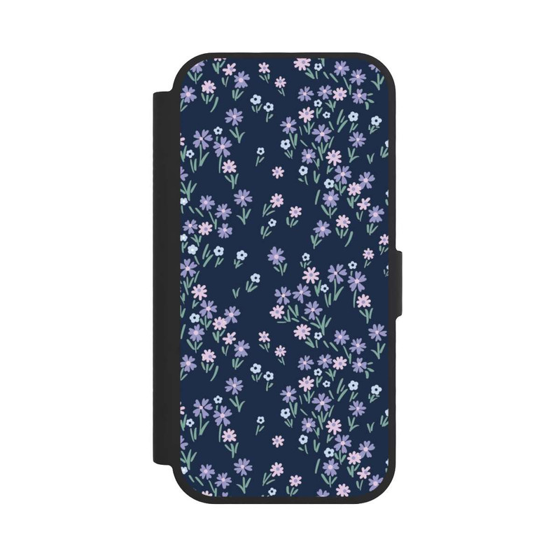 iPhone 17 NIVOflip Dark Blue Floral Theme