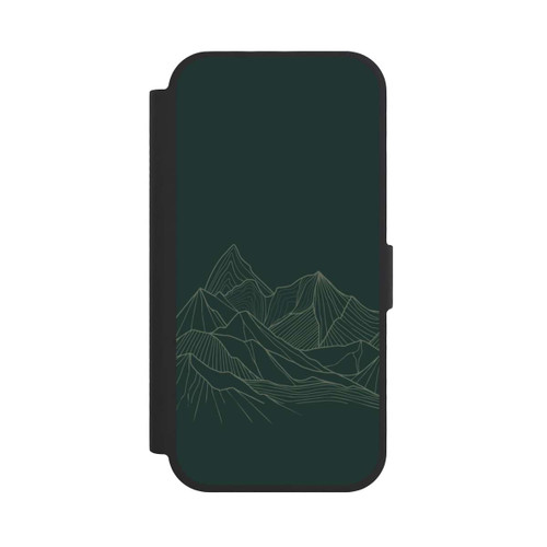 Apple iPhone 17 NIVOflip Berg Line Art Grün