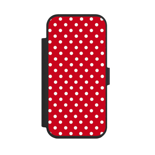 Apple iPhone Air NIVOflip Polka Dots Dunkelrot und Weiß