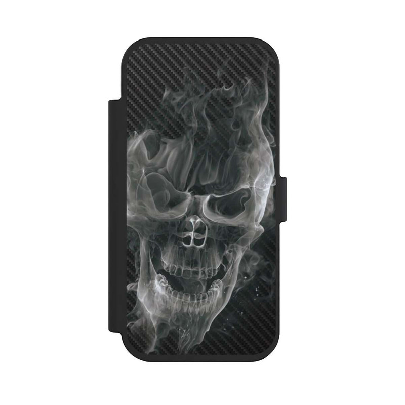 iPhone Air NIVOflip rauchender Totenkopf Carbon